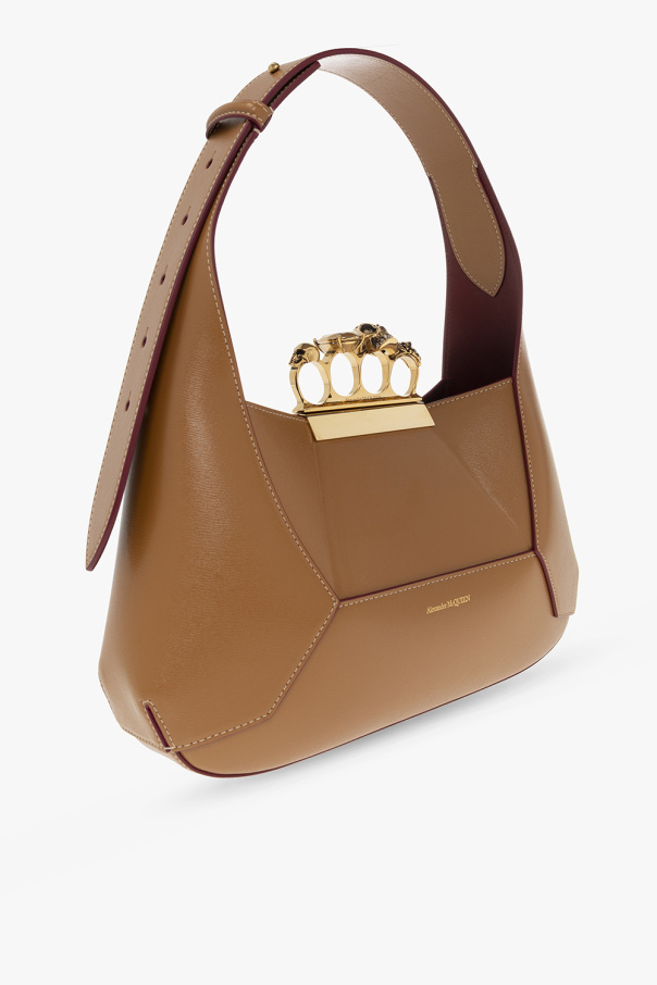 Brown 'Jewelled Hobo' handbag Alexander McQueen